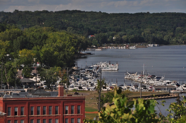 overlooking the marina in Stillwater